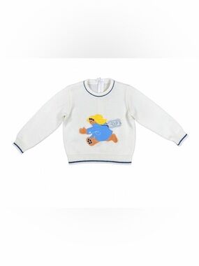 LITTLE WORLD Vintage Paddington Bear Appliqué Sweater - 4T (Fits like 3T)